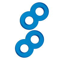 Комплект из 2 эрекционных колец-восьмерок 2-Pack Duo Cock And Ball Stamina Enhancement Ring