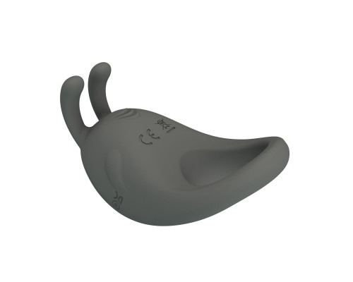 Серое эрекционное кольцо с вибрацией Master Ring