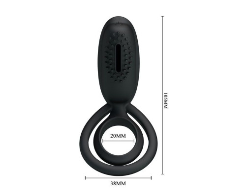 Эрекционное кольцо с клиторальной щеточкой Esther