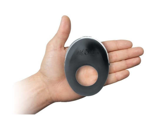 Черное эрекционное виброкольцо ATOM