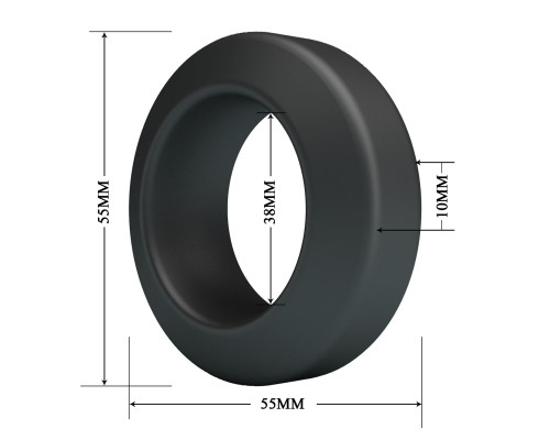 Черное эрекционное кольцо Brodan
