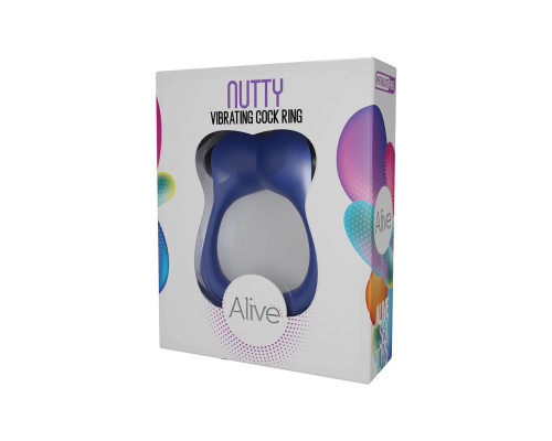 Синее эрекционное виброкольцо Nutty