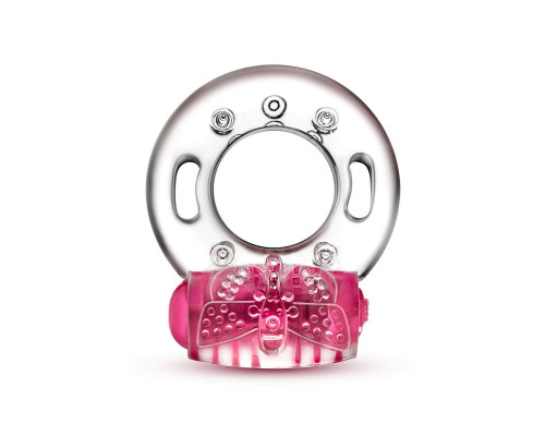 Розовое эрекционное виброкольцо Arouser Vibrating C-Ring