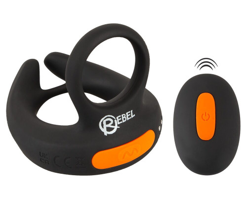 Черный вибростимулятор мошонки RC Scrotum Stimulator with Vibration