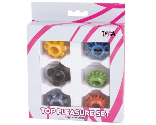 Набор из 6 разноцветных эрекционных колец