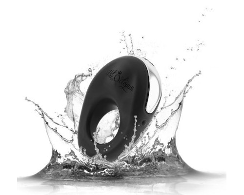 Черное эрекционное виброкольцо ATOM