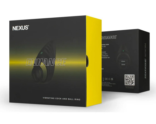 Черное эрекционное виброкольцо Nexus Enhance