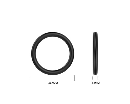 Набор из 3 чёрных колец различного диаметра