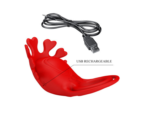 Красное эрекционное кольцо с вибрацией Ruben