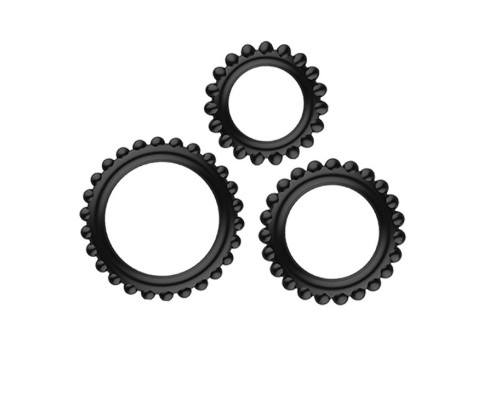 Набор из 3 ребристых эреционных колец TITAN