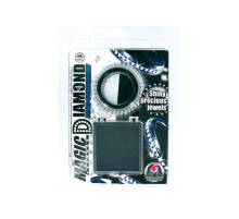 Чёрное эрекционное кольцо со стразами MAGIC DIAMOND