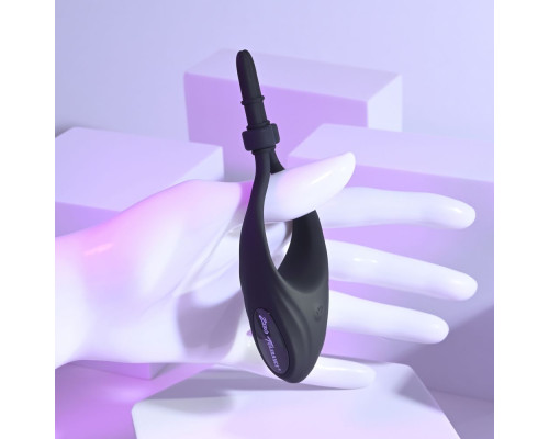 Черное эрекционное вибролассо Perfect Fit