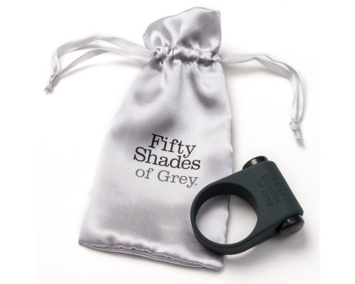 Серое эрекционное кольцо с вибрацией Feel It, Baby!