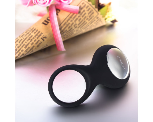 Чёрное перезаряжаемое эрекционное виброкольцо Tyler