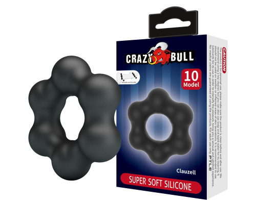 Черное эрекционное кольцо Clauzell
