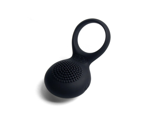 Чёрное перезаряжаемое эрекционное виброкольцо Tyler