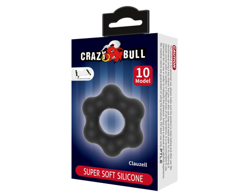 Черное эрекционное кольцо Clauzell