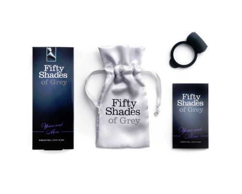 Темно-серое эрекционное кольцо Vibrating Love Ring с вибрацией