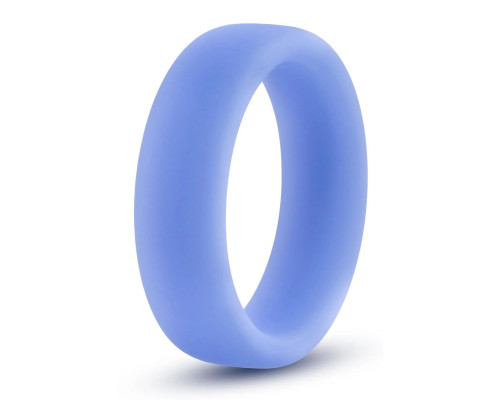 Голубое люминесцентное кольцо Silicone Glo Cock Ring
