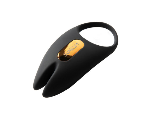 Черное эрекционное кольцо с вибрацией и пультом ДУ Winni 2