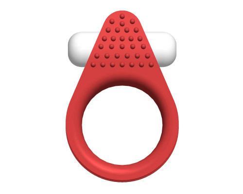 Красное эрекционное кольцо LIT-UP SILICONE STIMU RING 1 RED