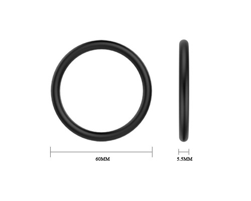 Набор из 3 чёрных колец различного диаметра