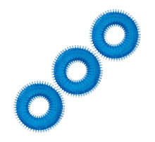 Комплект из трех голубых колец для эрекции 3-Pack Ultra-Stim Stretch Cock Rings