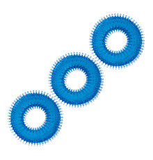 Комплект из трех голубых колец для эрекции 3-Pack Ultra-Stim Stretch Cock Rings