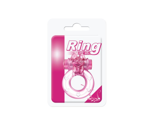Розовое эрекционное кольцо с вибрацией Ring