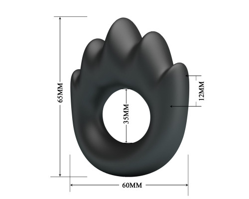 Черное эрекционное кольцо Habert