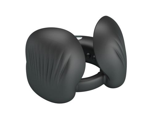 Черное эрекционное виброкольцо Quentin