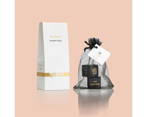 Черные игровые кубики для пар YESforLOV
