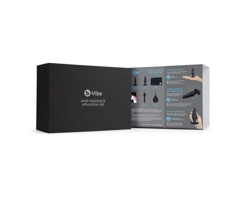 Набор в черном цвете для анальных игр ANAL EDUCATION SET