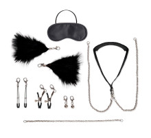 Большой эротический набор из 12 предметов Interchangeable Collar   Nipple Clips Set