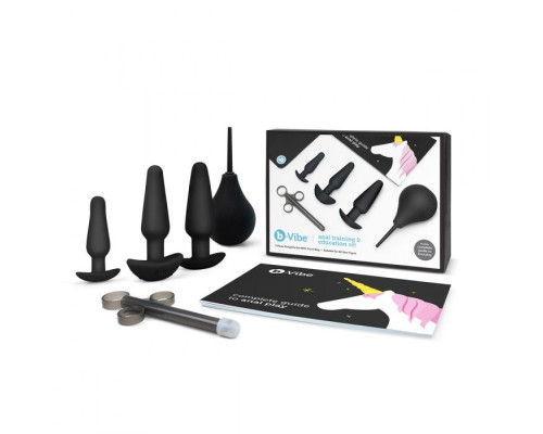 Набор в черном цвете для анальных игр ANAL EDUCATION SET