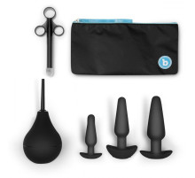 Набор в черном цвете для анальных игр ANAL EDUCATION SET