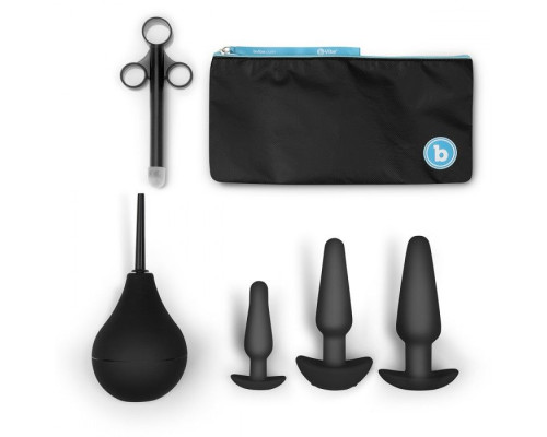 Набор в черном цвете для анальных игр ANAL EDUCATION SET