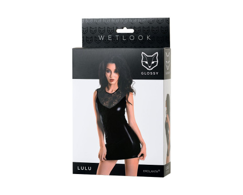 Сексуальное платье Lulu из материала с мокрым блеском