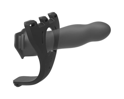 Черный полый вибрострапон Body Extensions BE Aroused - 17,78 см.