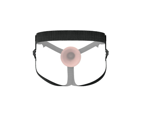 Телесный пустотелый фаллопротез 9’’ Hollow Silicone Strap-On - 24,1 см.