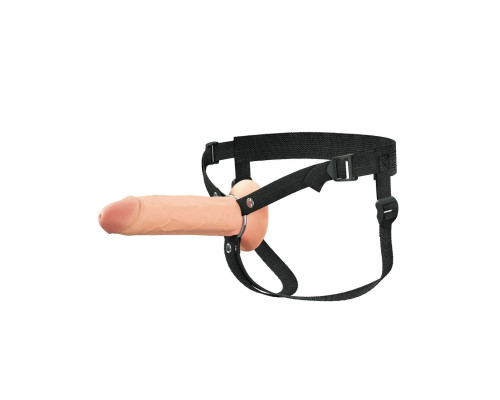 Полый страпон на ремнях 8’’ Hollow Silicone Strap-on