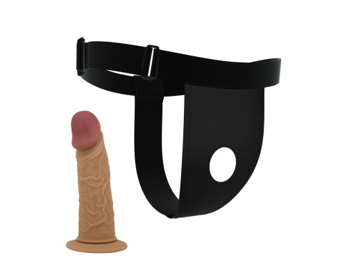 Полый страпон на регулируемых трусиках Houston - 17,5 см.