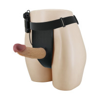 Полый вибрострапон на регулируемых трусиках Draven - 17,5 см.