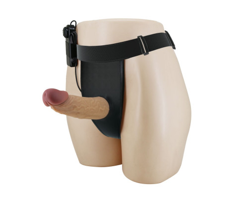 Полый вибрострапон на регулируемых трусиках Draven - 17,5 см.