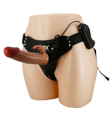 Мужской полый страпон с вибрацией Marion