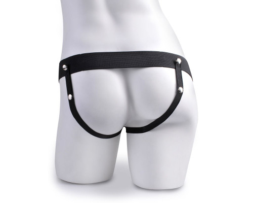 Кофейный перезаряжаемый вибрострапон 7  Hollow Rechargeable Strap-on with Balls - 20,3 см.