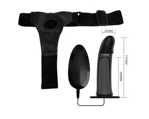 Полый страпон с вибрацией Vito - 17,3 см.