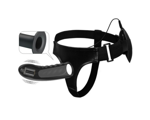 Полый страпон с вибрацией Marvin - 16,2 см.