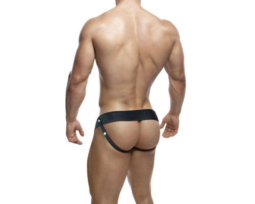 Черный мужской страпон DR. SKIN 7INCH HOLLOW STRAP ON - 17 см.