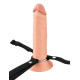 Полый страпон на ремнях 8’’ Hollow Silicone Strap-on